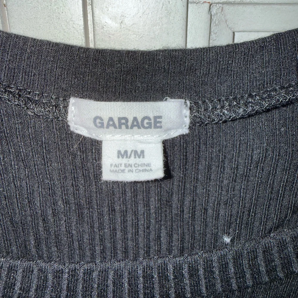 Garage Black Ribbed Drawstring Crop Top - Picture 4 of 4